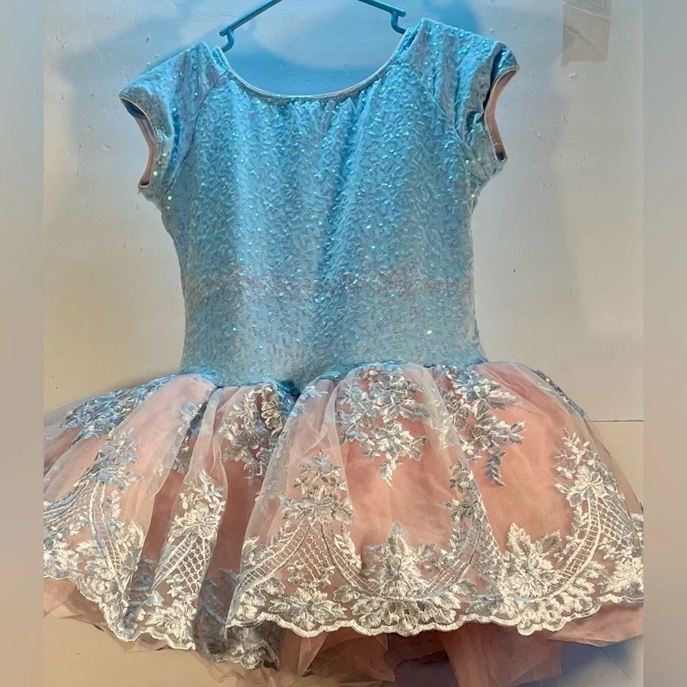 REVOLUTION GIRLS DANCE/PROM/PAGEANT DRESS PINK AND BLUE SIZE XXLC